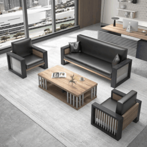 SAINTCY 3-Piece Faux Leather Sofa Set