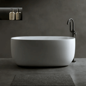 Holaki 47" Stone Resin Freestanding Bathtub